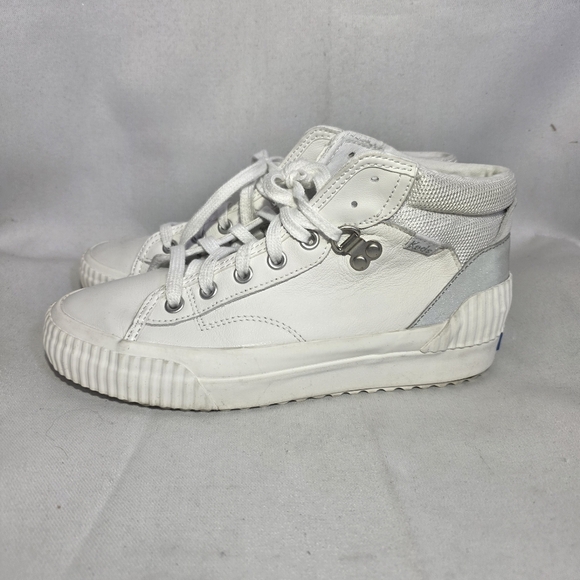 Keds White Leather 80s Hightop‎ Barbie Style Sneakers Women's 7 - Picture 4 of 9